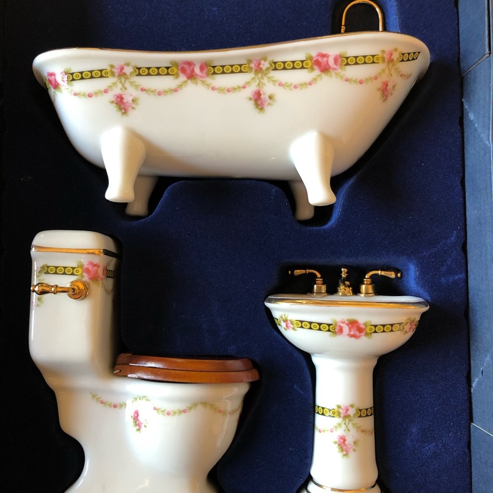 Miniature dollhouse Reutter bath collectio…